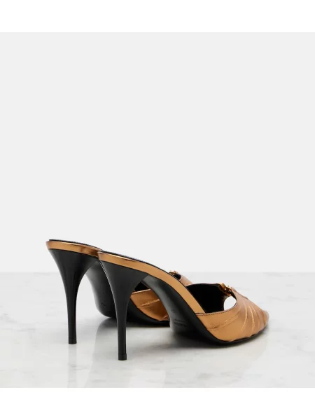 Papuci tip mules Saint Laurent din piele