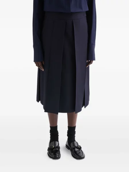 Fusta plisata Jil Sander plisată albastru