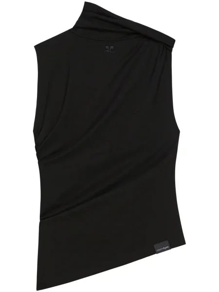 Top Courreges drapat negru