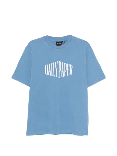 Tricou Daily Paper cu imagine albastru