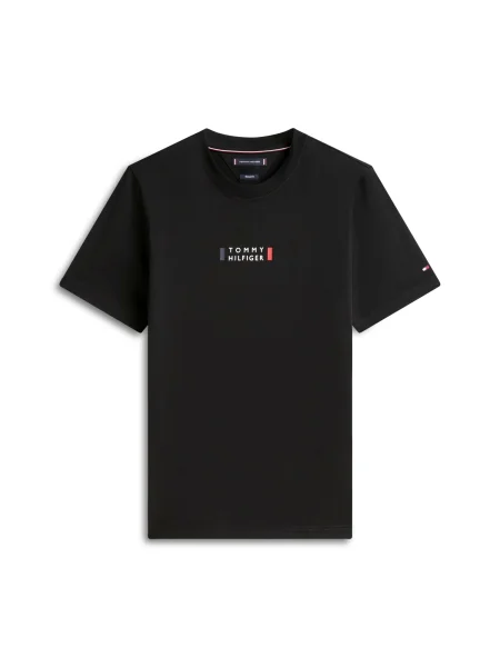 TOMMY HILFIGER Tricou BRAND LOVE fildeş / roșu intens negru