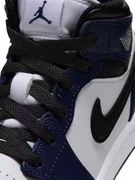 Jordan 1 Mid sportcipő gyerek bőr fekete