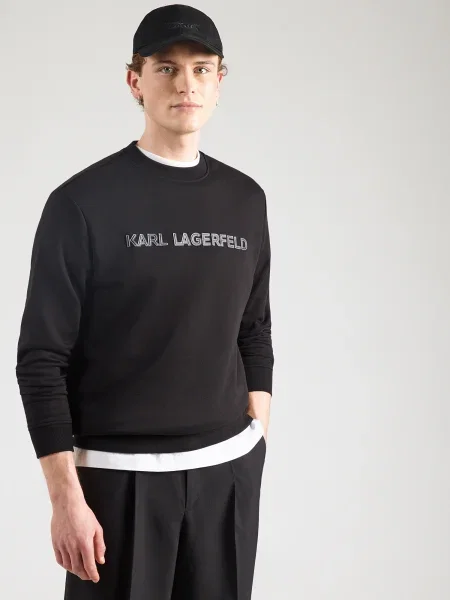 Karl Lagerfeld Mikina sivá čierna
