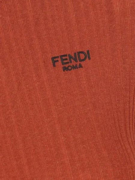Μπλούζα Fendi με βολάν πορτοκαλί