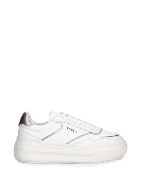 Bőr sneaker Furla fehér