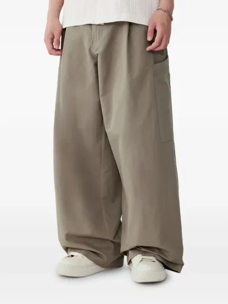 Pantaloni cargo Studio Tomboy plisate verde