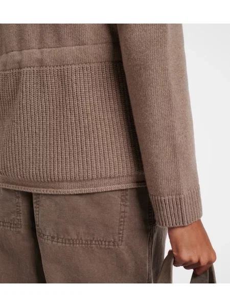 Cardigan Moncler de lână bej