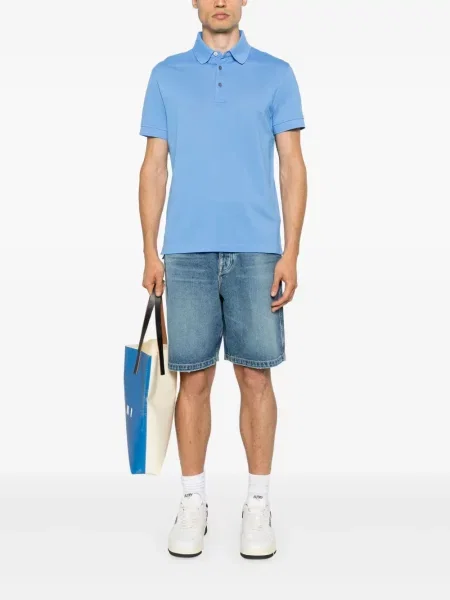 Siuvinėta polo marškinėliai Tommy Hilfiger mėlyna