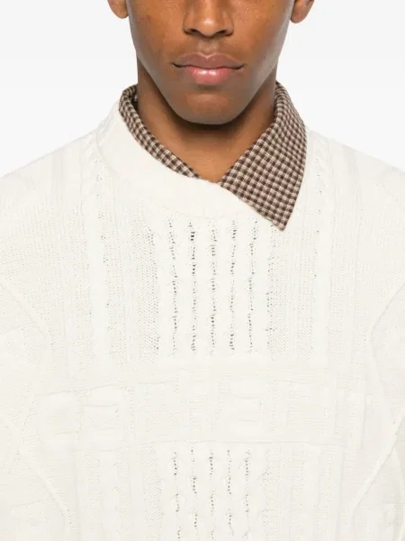 Pulover Carhartt Wip cu decolteu rotund alb