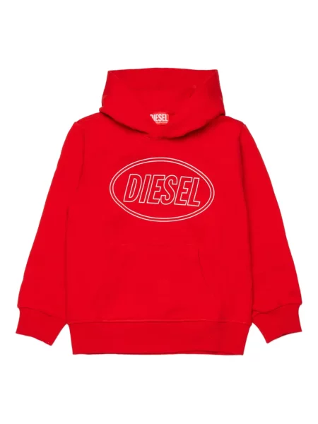 Bluza z kapturem dziecięca Diesel czerwona