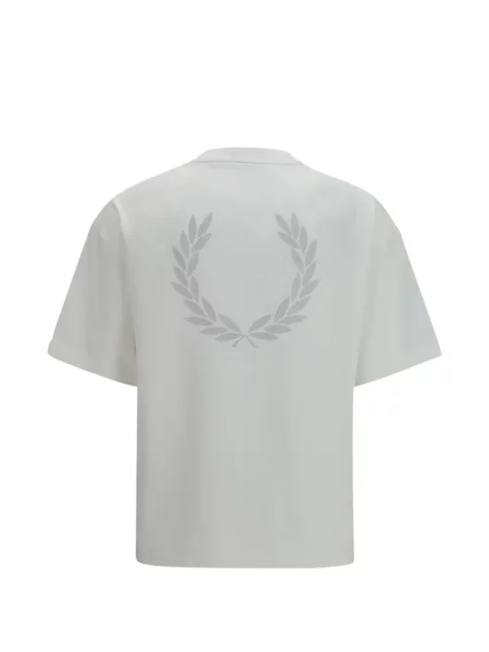 Tricou Fred Perry cu imagine alb