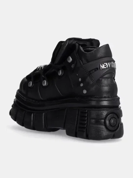 New Rock sneakers din piele Negro + Nomada Negro + Tower Negro Lateral negru
