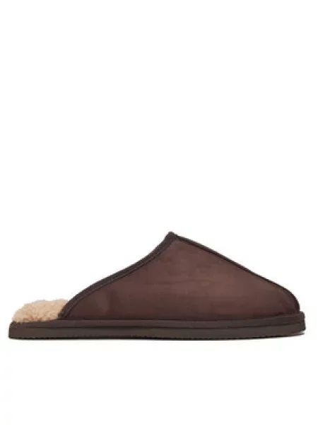 JACK & JONES Pantofle čokoládová hnědé