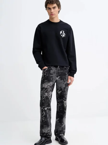 Кофта Karl Lagerfeld Jeans з принтом чорний