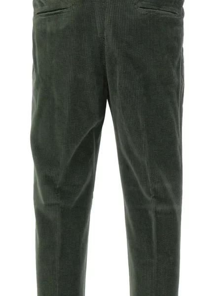 Pantaloni Devore de catifea cord verde