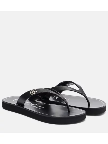 Usnjene tangice Gucci črna