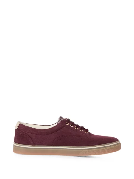 Sneakerși Brunello Cucinelli din piele de căprioară roșu