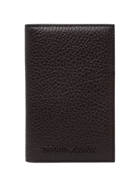 Portofel Emporio Armani cu autograf maro