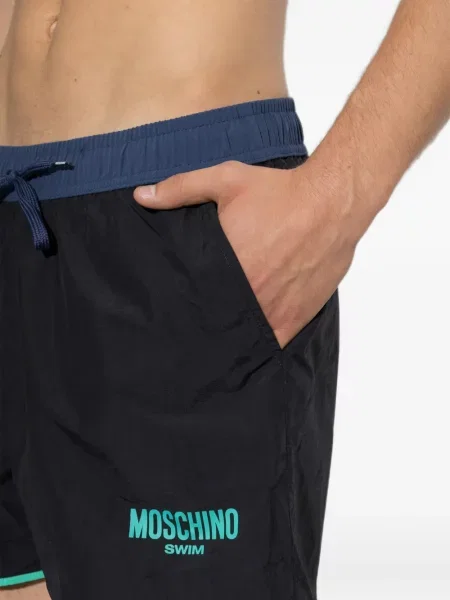 Slip de baie Moschino cu imagine negru