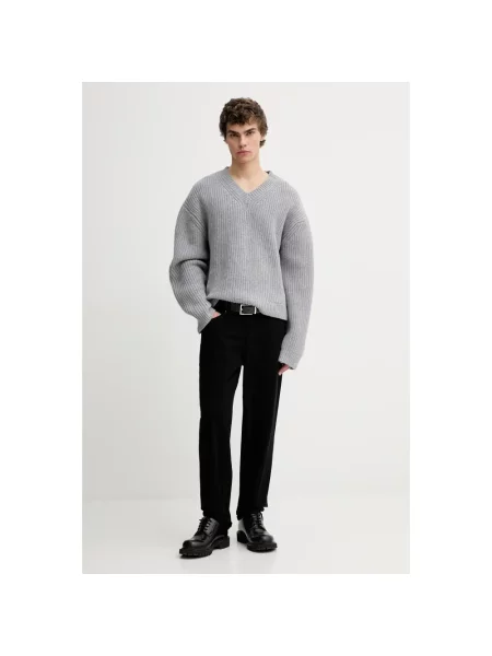 Sweter Nanushka wełniany szary