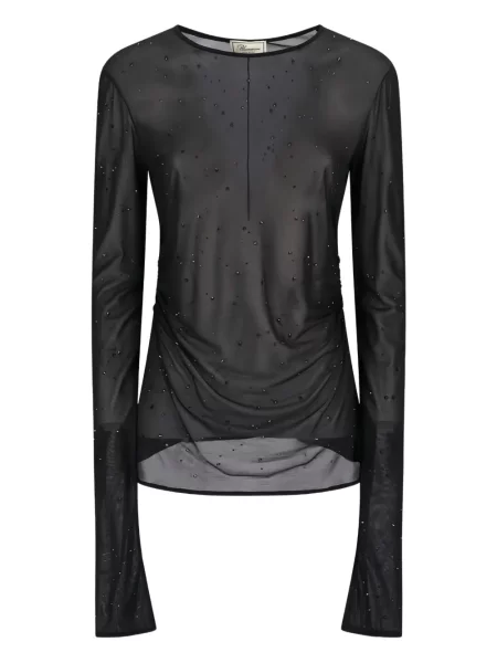 Tricou Blumarine de cristal negru