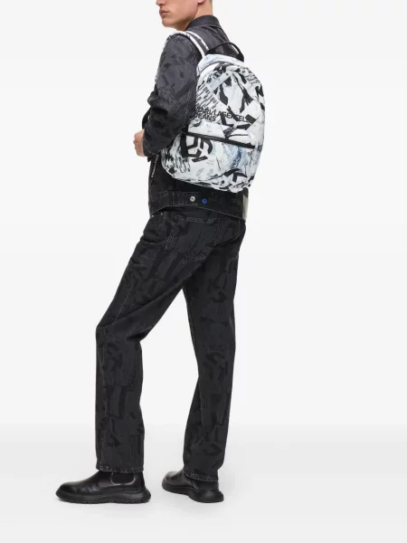 Rucsac Karl Lagerfeld Jeans cu imagine alb