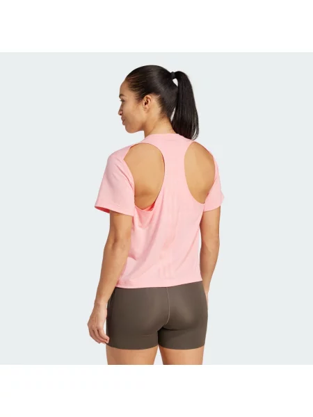 Power Back-Cutout T-Shirt różowa