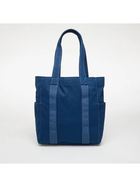 Geantă Calvin Klein din canvas albastru