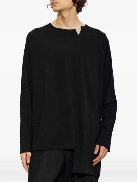 Lung tricou Yohji Yamamoto asimetric negru