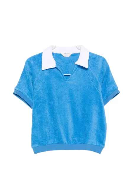 Gulerat tricou polo Terry Puesto din material terry albastru