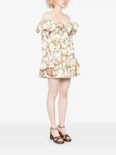 Sukienka mini Agua By Agua Bendita w kwiatki z nadrukiem