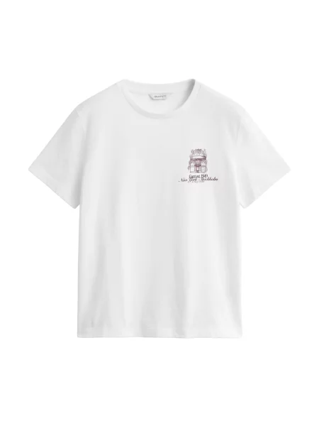 GANT Tricou ciocolatiu alb