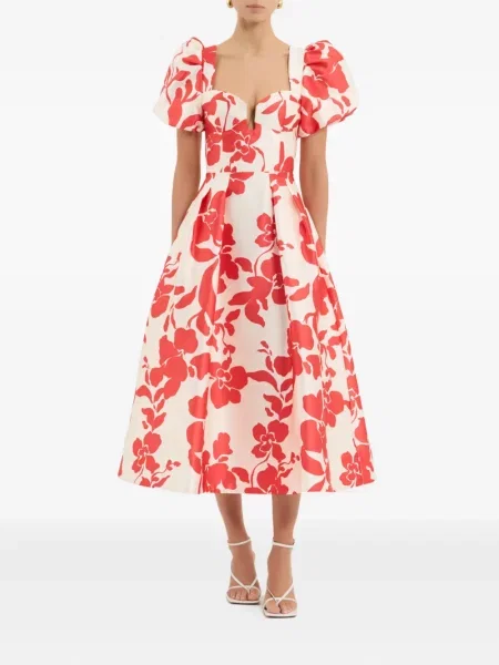 Rochie midi Rebecca Vallance cu model floral până la genunchi de costum