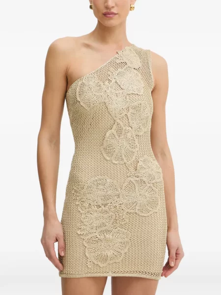 Rochie mini Simona Corsellini cu model floral tricotate cu aplicații