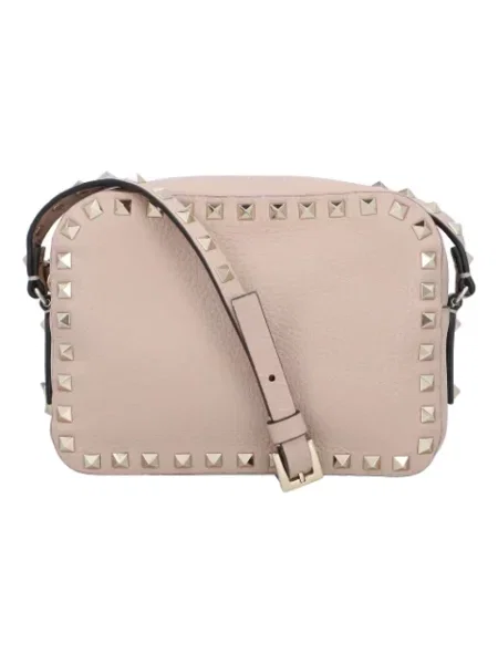 Torebka skórzana Valentino skórzana beżowa