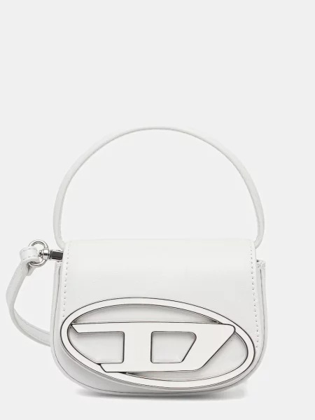 Mała mały torebka skórzana Diesel retro biała