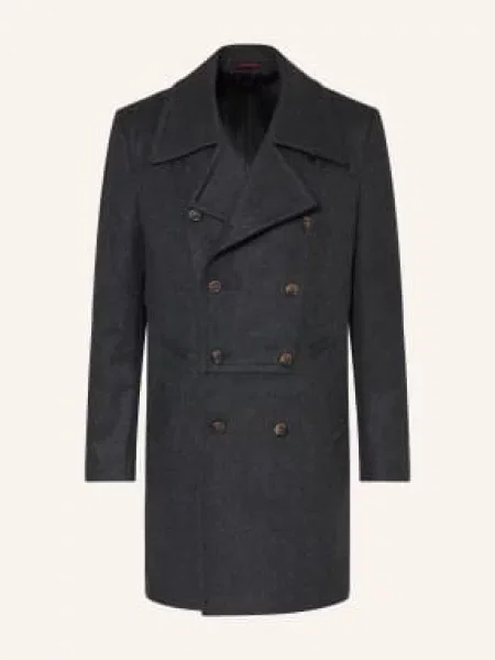 Grasegger Vlněný Kabát Cadoc tmavě šedá