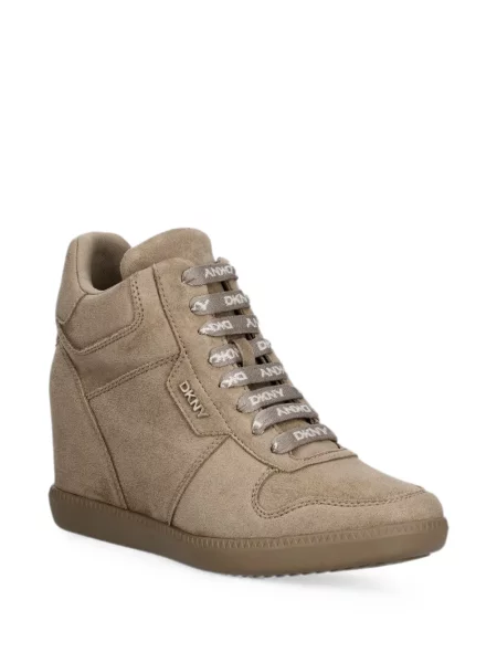 Sneakerși Dkny cu pană cu imagine maro