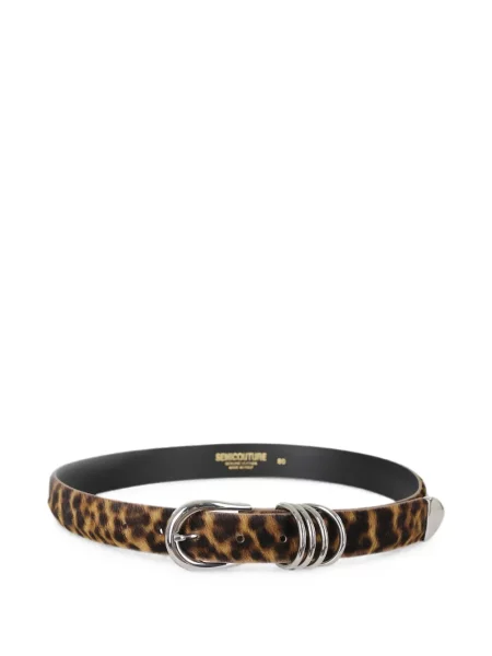 Curea Semicouture cu imagine cu model leopard maro