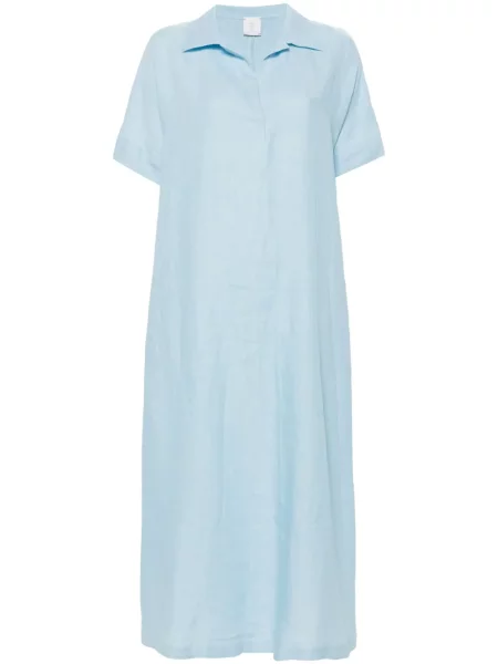 Lniana maksi sukienka maxi Eleventy garniturowa niebieska