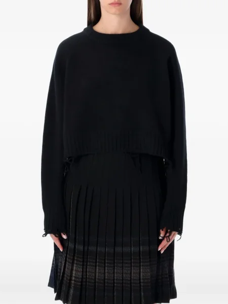 Pulover Low Classic zdrențuiți clasic negru