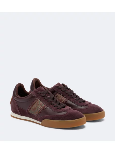 Sneakerși Etro din piele de căprioară