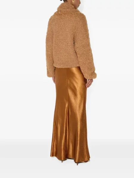 Fustă Elisabetta Franchi din satin maro