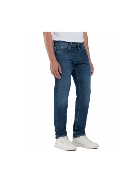 Proste jeansy Replay niebieskie
