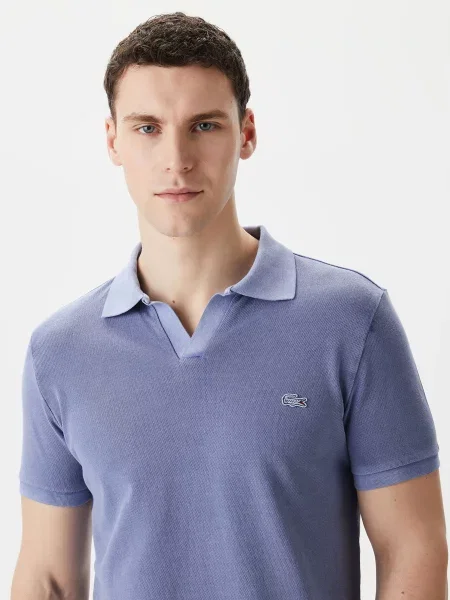 Поло Lacoste голубое