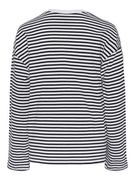 PIECES Tricou SADIE negru alb