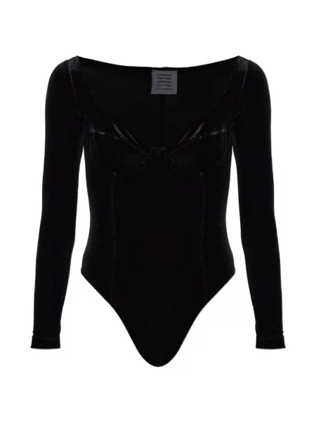 Lung body Vetements de catifea negru