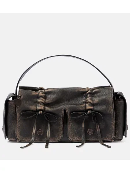 Geanta de piele Acne Studios din piele maro