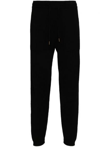 Pantaloni Eric Bompard din cașmir alergare negru