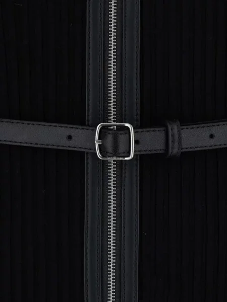 Cu centură rochie midi Simkhai tricotate negru